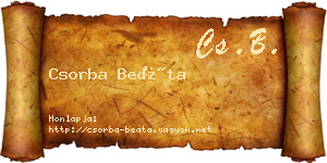 Csorba Beáta névjegykártya